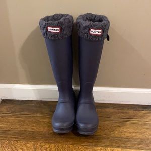 Hunter back adjustable rain boots